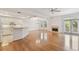 Bright and spacious living area with hardwood floors and a fireplace at 2848 Bayshore Trails Dr, Tampa, FL 33611