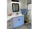 Bathroom with single vanity, shower/tub combo and updated fixtures at 2746 Via Tivoli # 132B, Clearwater, FL 33764