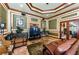 Community media room with large screen TV and comfortable seating at 2746 Via Tivoli # 132B, Clearwater, FL 33764