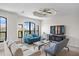 Spacious living area featuring comfortable sofas and a large TV at 2746 Via Tivoli # 132B, Clearwater, FL 33764