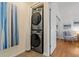 Convenient laundry area with stacked washer and dryer at 200 Meres Blvd # 11, Tarpon Springs, FL 34689