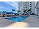 Relaxing resort-style pool with ample lounge chairs at 331 Cleveland St # 317, Clearwater, FL 33755