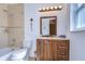 Clean bathroom with tub, shower, and vanity at 9252 81St Ave, Seminole, FL 33777