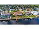 Canal-front property with a pool, dock and surrounding houses at 165 97Th Ne Ave, St Petersburg, FL 33702