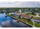 Wide aerial view of waterfront homes and lush greenery at 165 97Th Ne Ave, St Petersburg, FL 33702