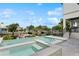 Luxury pool and spa with water features and serene canal views at 1254 Cordova Ne Blvd, St Petersburg, FL 33704