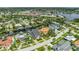 Aerial view of waterfront property in a upscale neighborhood at 1254 Cordova Ne Blvd, St Petersburg, FL 33704