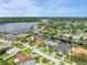 Bird's eye view of waterfront homes and community at 1254 Cordova Ne Blvd, St Petersburg, FL 33704