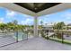 Covered patio with stunning canal views and access to a pool at 1254 Cordova Ne Blvd, St Petersburg, FL 33704