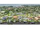 Aerial view of a luxury waterfront community at 1254 Cordova Ne Blvd, St Petersburg, FL 33704