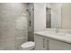 Clean bathroom with walk-in shower and single vanity at 1254 Cordova Ne Blvd, St Petersburg, FL 33704