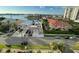 Aerial view of property, street, and waterway at 255 Dolphin Pt # 809, Clearwater, FL 33767