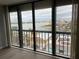 Expansive water view from sliding glass doors and balcony at 255 Dolphin Pt # 809, Clearwater, FL 33767