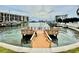 Private dock offering convenient boat access at 255 Dolphin Pt # 809, Clearwater, FL 33767