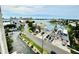 Aerial view of property, street, and waterway at 255 Dolphin Pt # 809, Clearwater, FL 33767