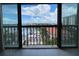 Stunning water view from balcony with sliding glass doors at 255 Dolphin Pt # 809, Clearwater, FL 33767