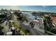 Aerial view of property, street, and waterway at 255 Dolphin Pt # 809, Clearwater, FL 33767
