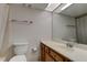 Clean bathroom with a vanity, toilet, and shower/tub combo at 9490 Harbor Greens Way # 205, Seminole, FL 33776