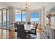 Dining room with water view and hardwood floors at 5823 Bowen Daniel Dr # 905, Tampa, FL 33616
