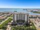 Aerial perspective of a luxury condo building with waterfront views at 5823 Bowen Daniel Dr # 905, Tampa, FL 33616