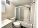 Clean bathroom with a tub, shower, and vanity at 5750 80Th N St # C108, St Petersburg, FL 33709