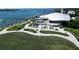 Aerial view of waterfront park with performance venue at 100 Pierce St # 703, Clearwater, FL 33756
