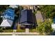 Aerial view of a beautifully landscaped home in a quiet neighborhood at 316 11Th N Ave, St Petersburg, FL 33701