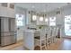 Bright kitchen featuring stainless steel appliances, a marble island with seating, and pendant lighting at 316 11Th N Ave, St Petersburg, FL 33701