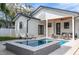 Backyard features a sparkling pool, lounge chairs and covered patio seating for outdoor relaxation at 316 11Th N Ave, St Petersburg, FL 33701