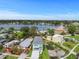 Waterfront home boasting picturesque views, lush landscaping, and a charming light blue exterior at 4234 4Th S St, St Petersburg, FL 33705