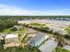 Delightful aerial showcasing the homes' beautiful setting within a neighborhood at 4234 4Th S St, St Petersburg, FL 33705