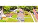 Aerial view of house, detached garage, and large backyard at 4320 3Rd N Ave, St Petersburg, FL 33713