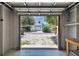 Garage with view of the backyard and neighboring home at 4320 3Rd N Ave, St Petersburg, FL 33713