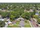 Aerial view of house, yard, and neighborhood with surrounding trees at 4320 3Rd N Ave, St Petersburg, FL 33713