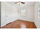 Simple bedroom with hardwood floors and a closet at 4320 3Rd N Ave, St Petersburg, FL 33713
