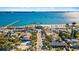 Aerial view of beach, waterfront homes, and marina at 4320 3Rd N Ave, St Petersburg, FL 33713