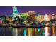 Night view of a luxury building on the waterfront with boats at 4320 3Rd N Ave, St Petersburg, FL 33713