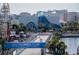 Aerial view of IndyCar race track with spectators and city skyline at 4320 3Rd N Ave, St Petersburg, FL 33713