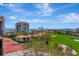 Panoramic view of the golf course, bridge, and bay at 6269 Palma Del Mar S Blvd # 608, St Petersburg, FL 33715