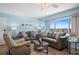 Living room with comfortable seating and ocean view at 5830 Midnight Pass Rd # 705, Sarasota, FL 34242