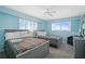 Guest bedroom with two twin beds and ocean view at 5830 Midnight Pass Rd # 705, Sarasota, FL 34242