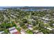 Property location shown in an aerial view of a residential neighborhood near the coast at 4134 Huntington Ne St, St Petersburg, FL 33703