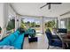 Relaxing sunroom featuring comfy seating and backyard views at 7162 Benson St, Englewood, FL 34224