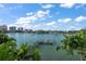Breathtaking view of the water, boats, and city skyline at 158 Brightwater Dr # 1, Clearwater Beach, FL 33767
