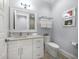 Modern bathroom with white vanity and toilet at 158 Brightwater Dr # 1, Clearwater Beach, FL 33767