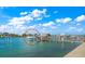 Private boat dock with covered boat lift at 158 Brightwater Dr # 1, Clearwater Beach, FL 33767