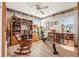 Bright home office features built-in shelving and hardwood floors at 366 6Th N Ave, Tierra Verde, FL 33715