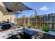 Landscaped backyard with patio and grill area at 7200 Ulmerton Rd # F2, Largo, FL 33771