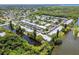 Aerial view of community near waterfront at 4244 Tamargo Dr, New Port Richey, FL 34652