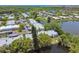 Aerial view of community near the waterfront at 4244 Tamargo Dr, New Port Richey, FL 34652